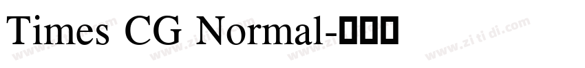 Times CG Normal字体转换
